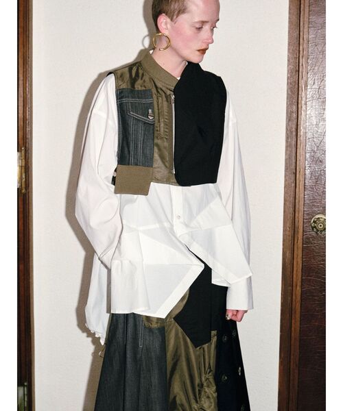 UN3D.（アンスリード）の「ファブリックミックスベスト（ベスト）」 - WEAR