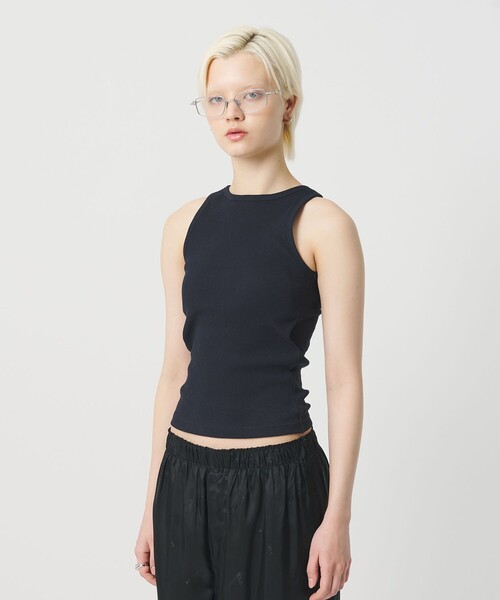 H＞リブアメリカンスリーブタンクトップ（タンクトップ）｜H