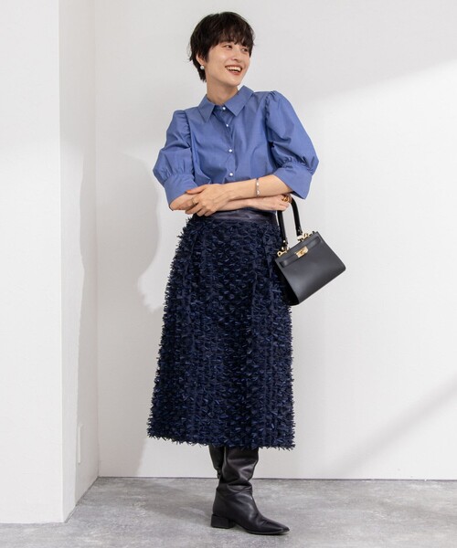 NOLLEY'S（ノーリーズ）の「パール釦パフスリーブブラウス（シャツ