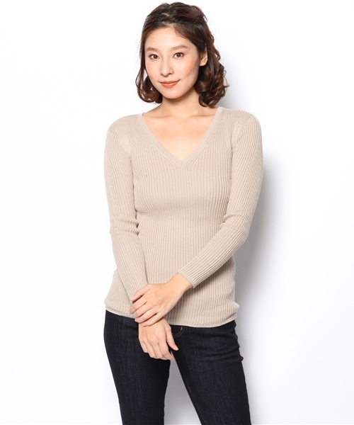 Whim Gazette（ウィムガゼット）の「12G2PRIB Vネック（ニット