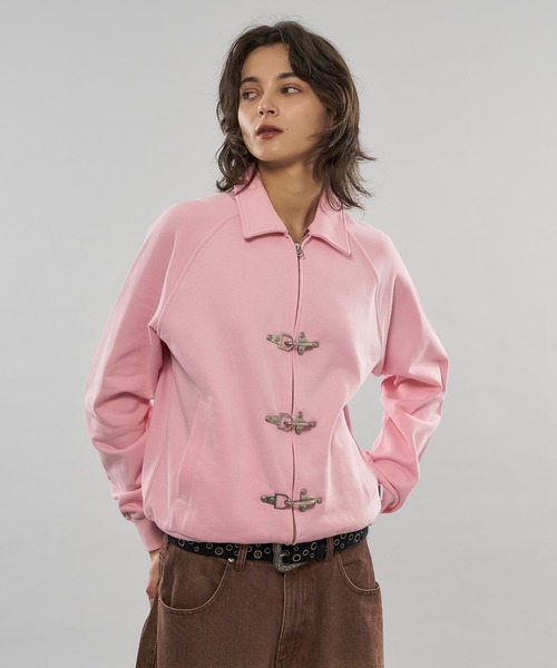 セール】【 2color / 3size 】FIREMAN LINING CHECK SWEAT JACKET