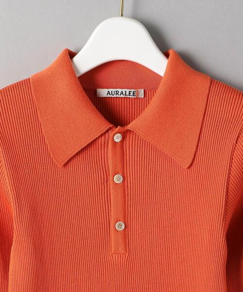 AURALEE（オーラリー）の「＜AURALEE＞コットンリブニットポロ プル