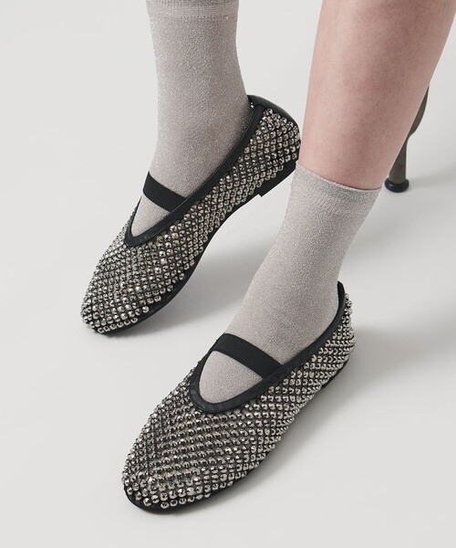 メッシュ ビジュー フラットシューズ（その他シューズ）｜UNITED