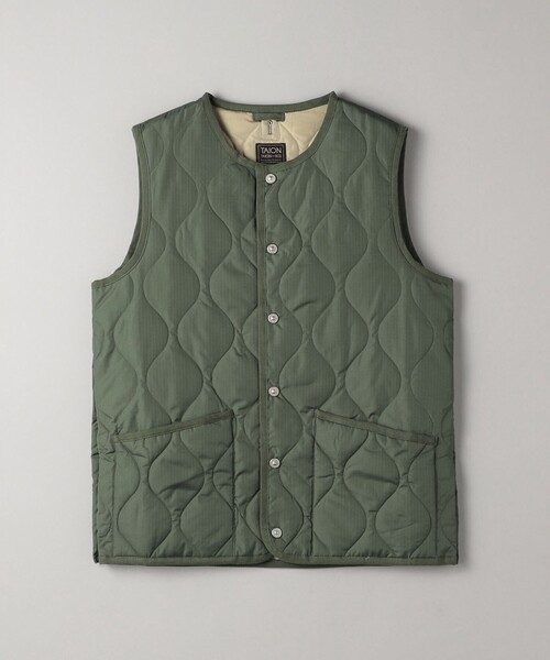 TAION＞ ミリタリー クルーネック ダウンベスト（ダウンベスト