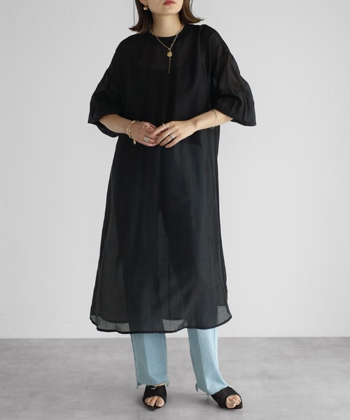 シアーロングワンピース（ワンピース）｜Bonjour Sagan（ボンジュール