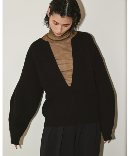 TODAYFUL（トゥデイフル）の「スリットネックニット（ニット/セーター