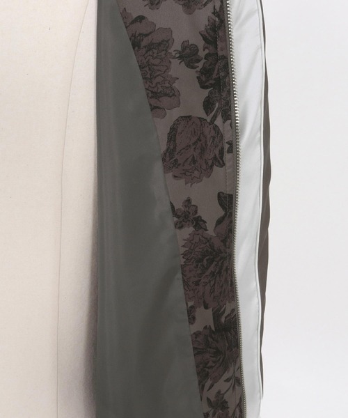 mj11349- フラワープリントルーズシルエットスカジャン(JIH-R1145