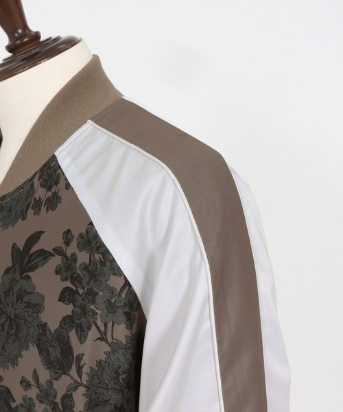 mj11349- フラワープリントルーズシルエットスカジャン(JIH-R1145