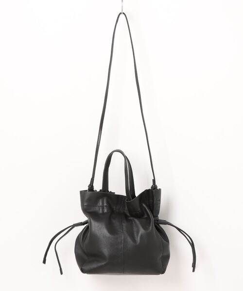 セール】ROROL(ロロル)レザーミニ巾着トート（ショルダーバッグ