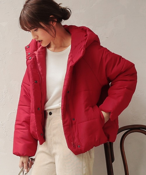 フード付き中綿ショートコート（ダウンジャケット/コート）｜KOBE