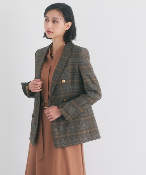 ANAYI（アナイ）の「グレンチェックダブルジャケット（その他アウター