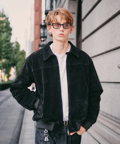 Regen Glanz（レーゲングランツ）の「synthetic suede zip blouson