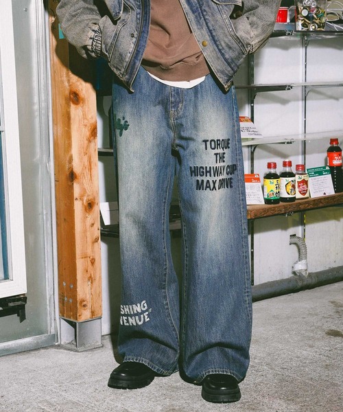 niko and JEANS] MESSAGE WIDE DENIM（デニムパンツ）｜niko and