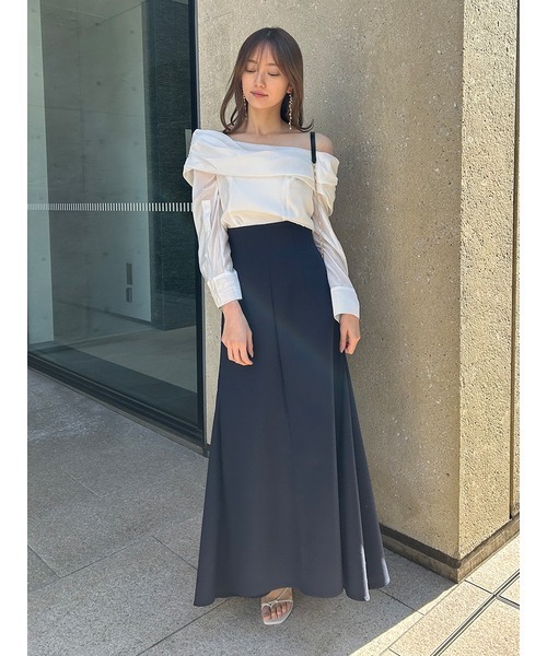 SNIDEL（スナイデル）の「シアーオフショルブラウス（シャツ/ブラウス