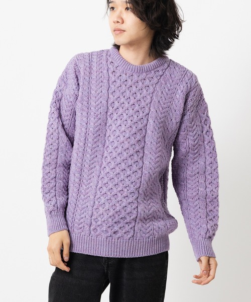 セール】アラン模様 メリノウールセーター（ニット/セーター）｜aran