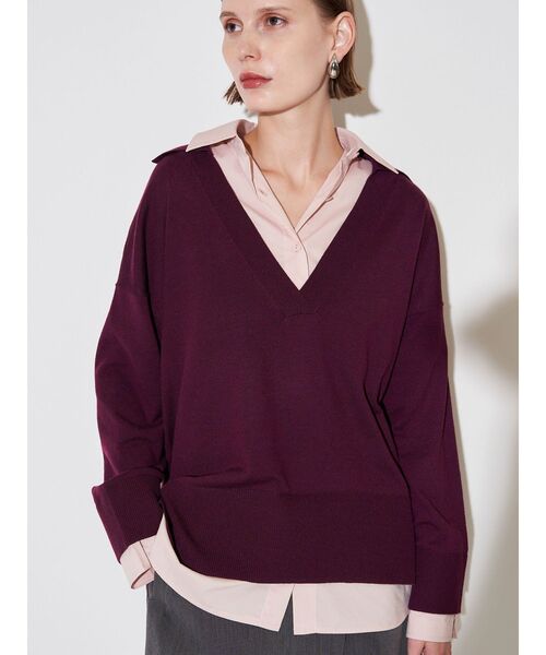 ELENDEEK（エレンディーク）の「シャツドッキングスキッパーニット