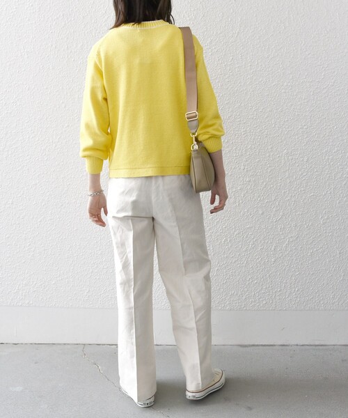 セール】SHIPS any:〈手洗い可能〉リリヤーン ライン クルーネック