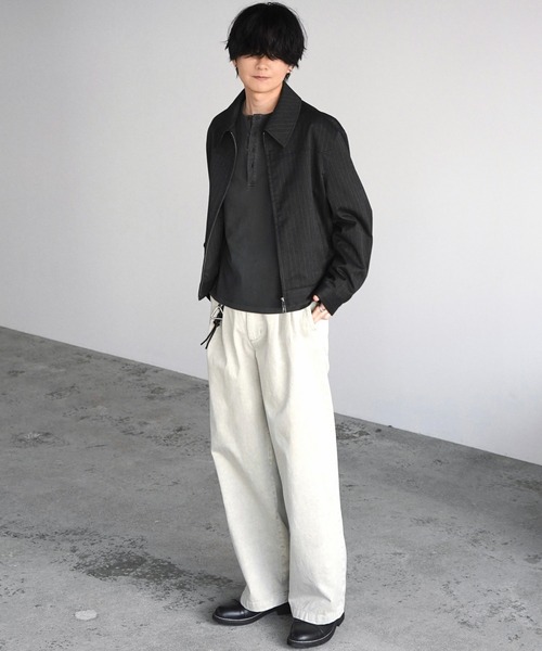WYM LIDNM（ウィム バイ リドム）の「TECH WOOL GABARDINE ZIP BLOUSON