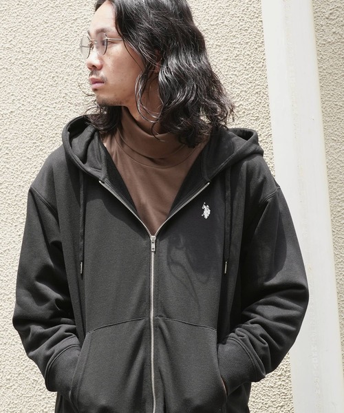 U.S. POLO ASSN. / ユーエスポロアッスン 別注 コラボ 裏毛 ジップ