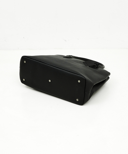 WEB別注】シボレザー 横型トートバッグ / クラッチバッグ付き / A4