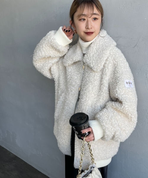 WEB限定】[TATRAS/タトラス] RAMACCA シープ調 レギュラーカラー ボア