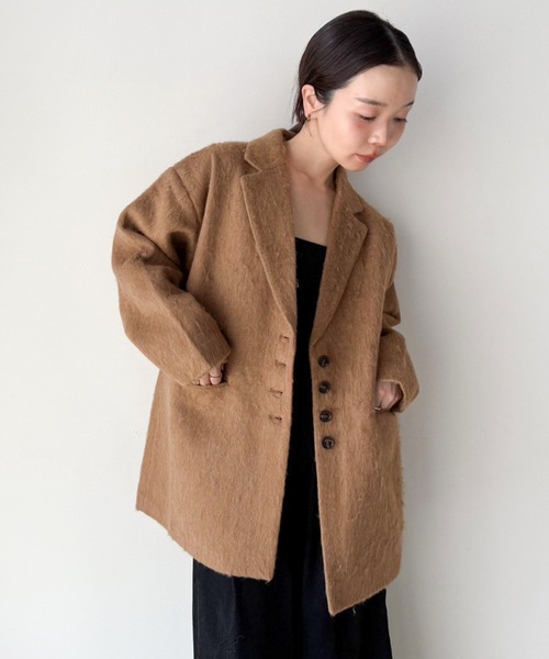 セール】シャギールーズジャケットコート（テーラードジャケット