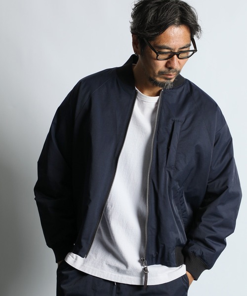 N/C PUDDING MA-1 JACKET：コットンナイロン 中綿入り MA-1ジャケット