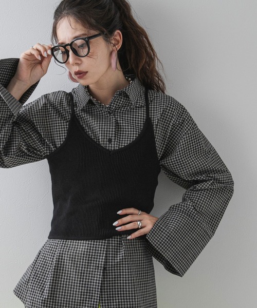 リバーシブルニットキャミビスチェ（キャミソール）｜bohmal（ボマール