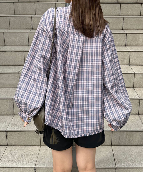 ネクタイ付チェックオーバーシャツ（シャツ/ブラウス）｜CIAOPANIC