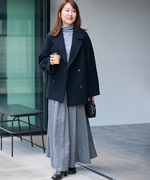 セール】《WEB限定追加》尾州ウールショートPコート（その他アウター