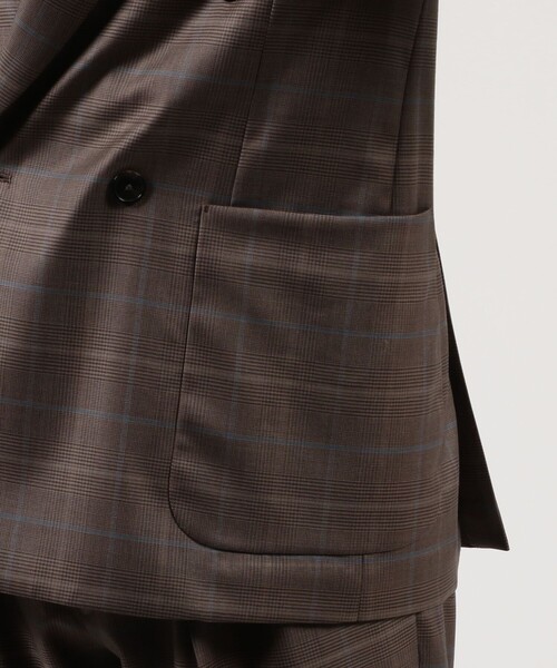 セール】ストレッチウール 4Bダブルブレステッドスーツ Dormeuil