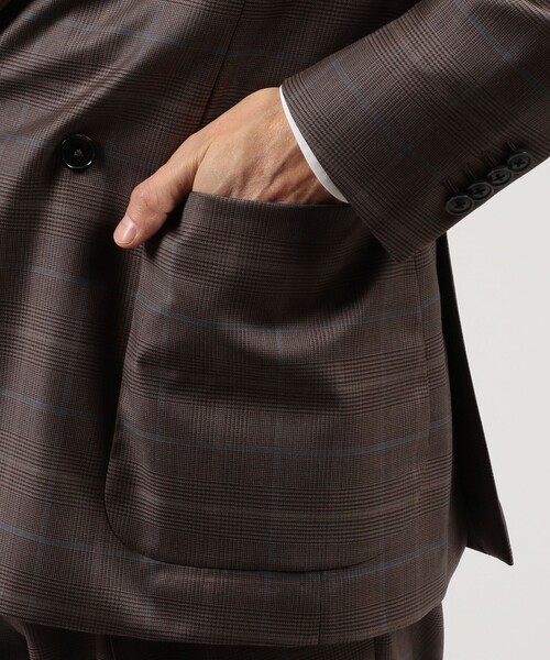 セール】ストレッチウール 4Bダブルブレステッドスーツ Dormeuil