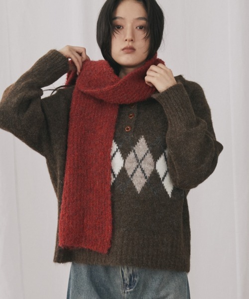 アーガイルニットポロ（ニット/セーター）｜MERLOT（メルロー）の