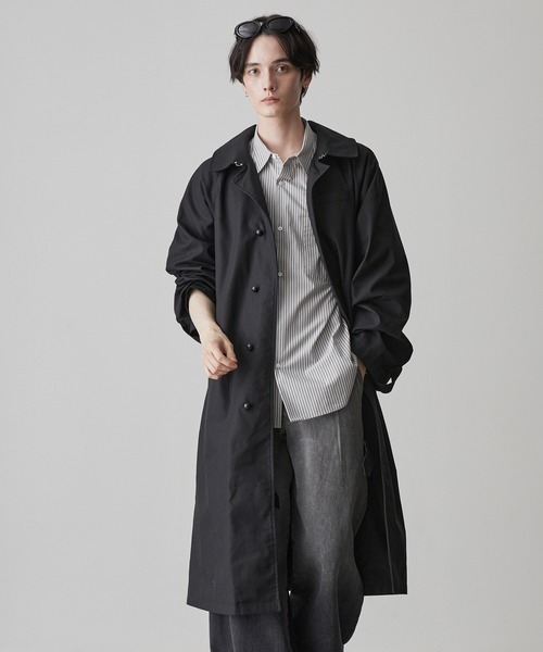 Drape Over Motorcycle Coat/Soutien Collar Coat ドレープオーバー