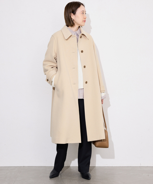 セール】Super100s ステンカラーコート（ステンカラーコート）｜SLOBE