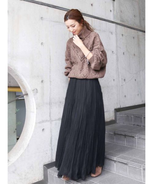 Ungrid（アングリッド）の「透かし編みタートルニット（ニット