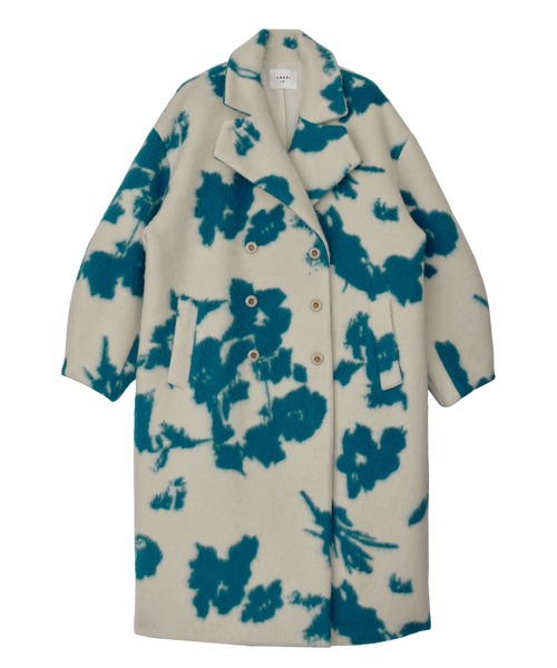 Ameri（アメリ）の「UND SHADOW FLOWER WOOL COAT（チェスターコート