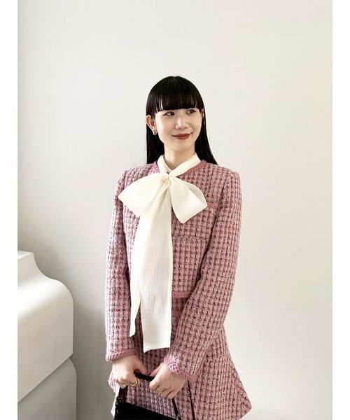 LILY BROWN（リリーブラウン）の「ツイードショートジャケット（ノー