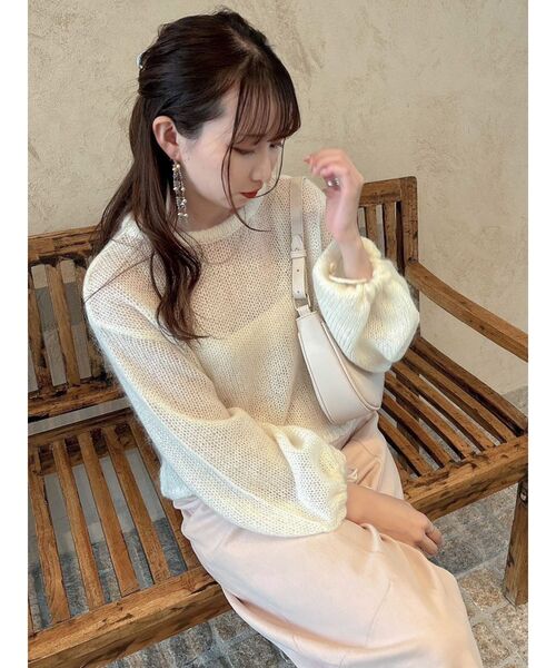 セール】【ZOZO限定ITEM】モヘヤ混レインボールーズニット（ニット