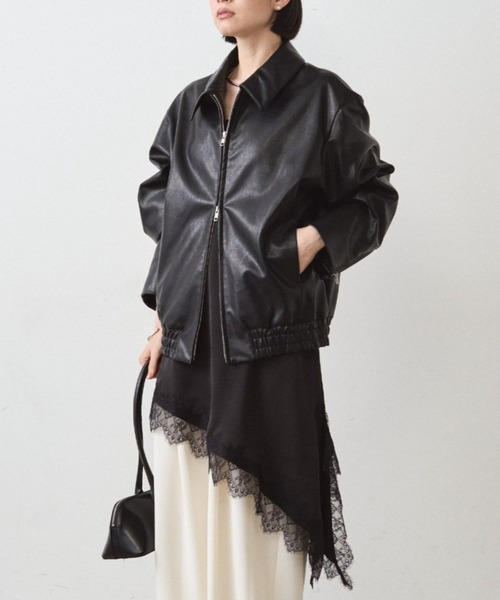 サテンレースアシメキャミ（キャミソール）｜LOUNGEDRESS（ラウンジ