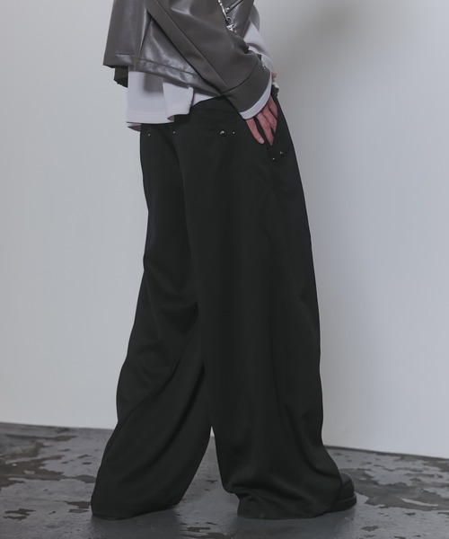 Slacks Studded Curve Pants / スラックススタッズカーブパンツ メンズ