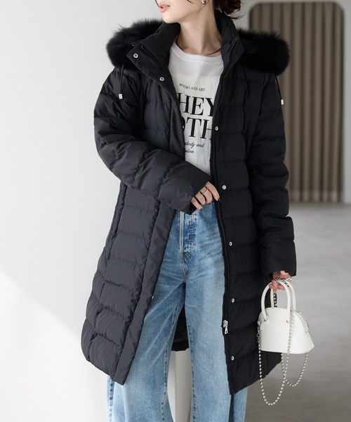 セール】3WAYフォックスファーダウンコート(ダウン・フェザー