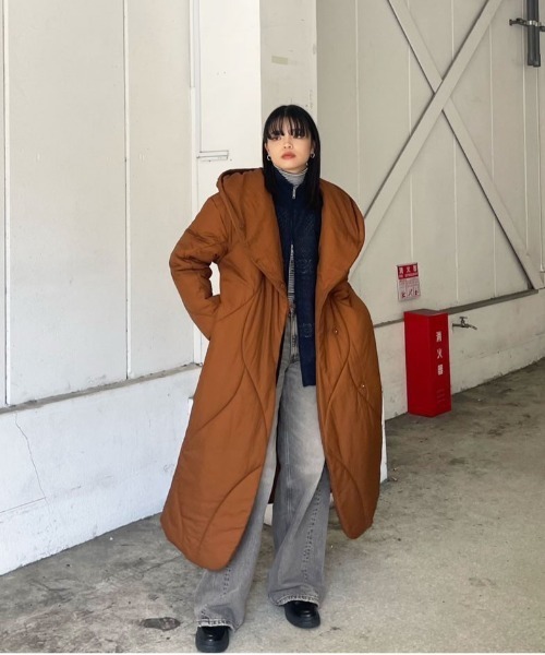 セール】WAVE STITCH HEAT POLAK LONG COAT（その他アウター）｜Ameri