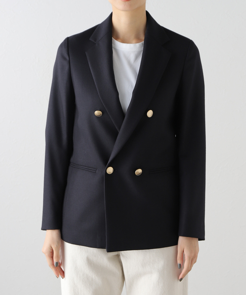 IENA（イエナ）の「ウールサージ 金ボタンジャケット（テーラード