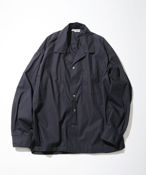 CAHLUMN/カウラム Magazine Pocket Broadcloth Open Collar Shirt