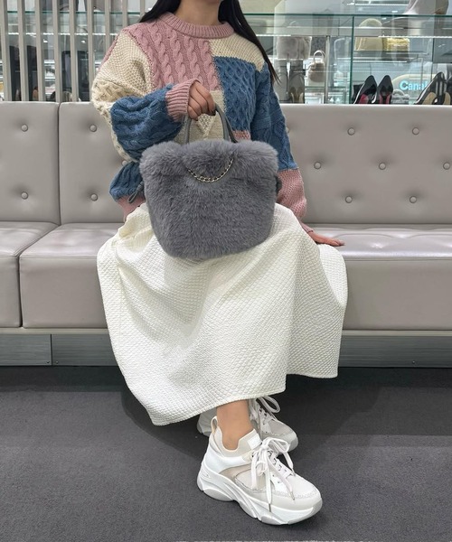 撥水加工】リサイクルニットコンビスニーカー（スニーカー）｜+diana