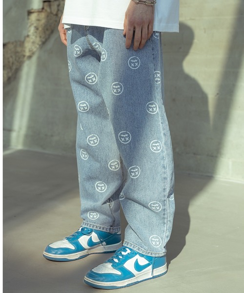 MASSNOUN/マスノウン』 SMILE PATTERN DENIM PANTS/スマイルパワーン