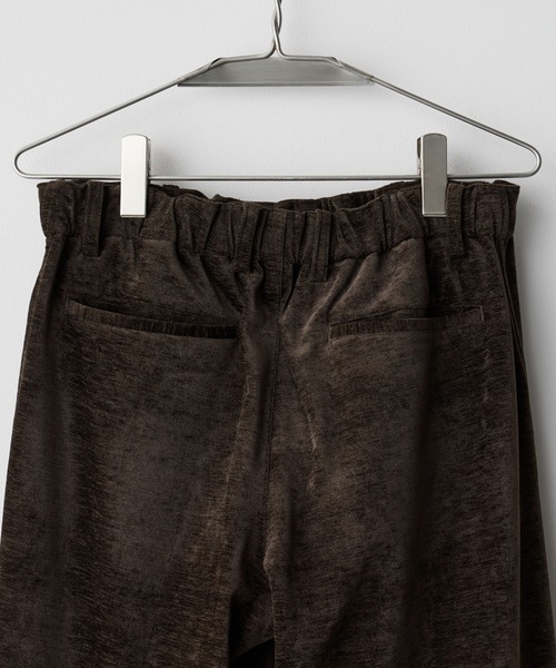 WASHED VELVET CURVE CUT WIDE PANTS（その他パンツ）｜WYM LIDNM