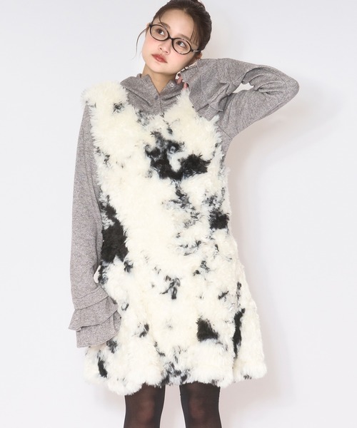 セール】fake fur mini onepiece / フェイクファーミニワンピース