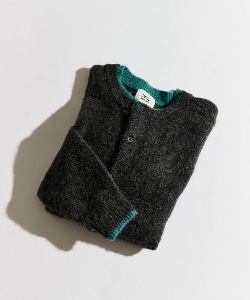 WETTEMPT（ウィテンプト）の「CREW NECK BRUSHED LAYERED CARDIGAN